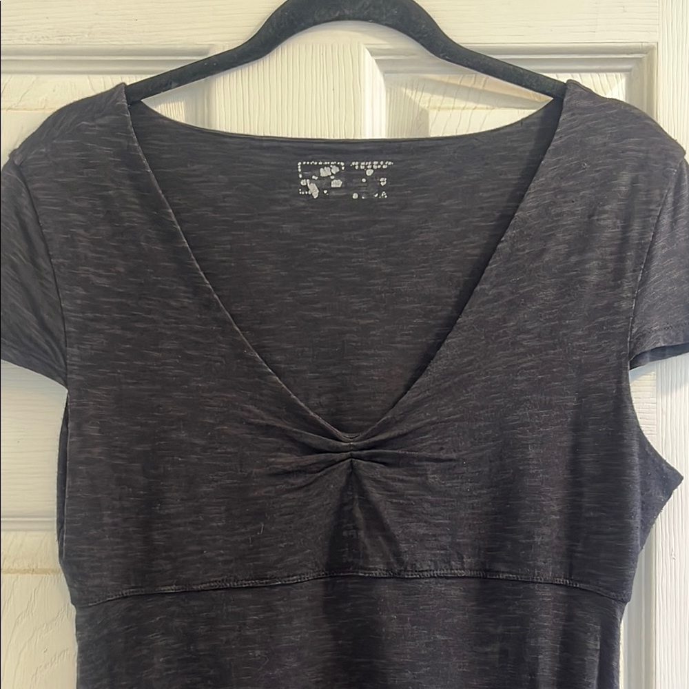 Horny Toad Black  Midi Dress V-Neck - Picture 2 of 7